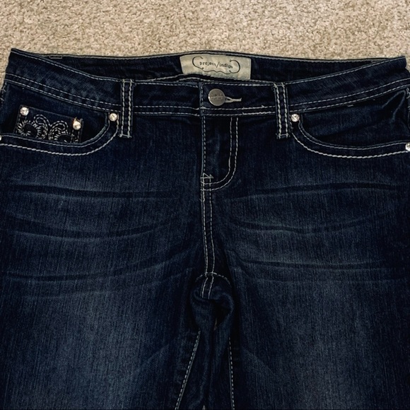 Project‎ Indigo Dark Wash Straight Cuffed Cropped Jeans 9 - Picture 4 of 16